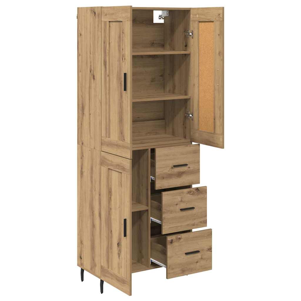 Highboard με συρτάρι 2 pcs Artisan Oak Επεξεργασμένο ξύλο - Pakobazaar
