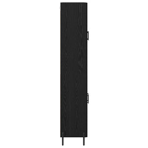 Highboard 2 τμχ. Μαύρη Οξυά 69,5 x 34 x 180 εκ.