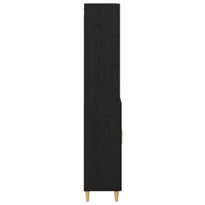 Highboard Μαύρη Οξυά 69,5 x 32,5 x 180 εκ Επεξεργασμένο ξύλο - Pakobazaar