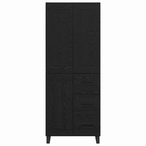 Highboard 2 τμχ. Μαύρη Οξυά 69,5 x 34 x 180 εκ.