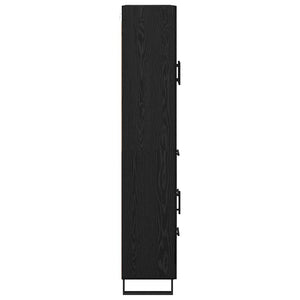 Highboard 2 τμχ. Μαύρη Οξυά 69,5 x 34 x 180 εκ.