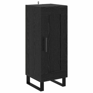 Highboard Μαύρη Οξυά 34,5 x 34 x 180 εκ. Επεξεργασμένο Ξύλο
