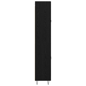 Highboard Μαύρη Οξυά 69,5 x 34 x 180 εκ. Επεξεργασμένο Ξύλο