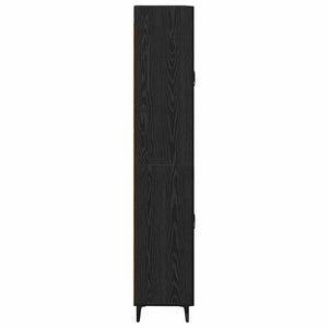 Highboard Μαύρη Οξυά 69,5 x 34 x 180 εκ. Επεξεργασμένο ξύλο - Pakobazaar