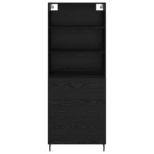Highboard 2 τμχ. Μαύρη Οξυά 69,5 x 34 x 180 εκ.