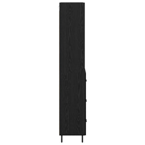 Highboard 2 τμχ. Μαύρη Οξυά 69,5 x 34 x 180 εκ.