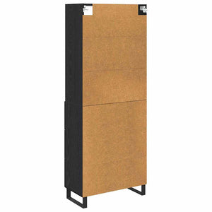 Highboard 2 τμχ. Μαύρη Οξυά 69,5 x 34 x 180 εκ.