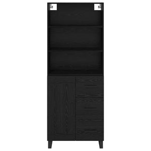 Highboard 2 τμχ. Μαύρη Οξυά 69,5 x 34 x 180 εκ.