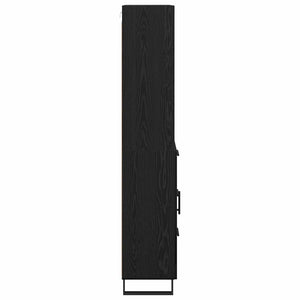 Highboard 2 τμχ. Μαύρη Οξυά 69,5 x 34 x 180 εκ.