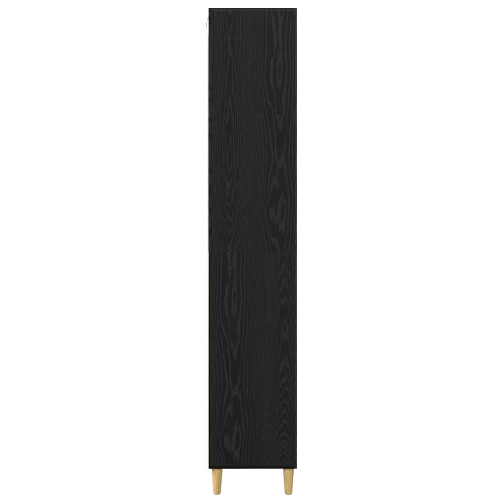 Highboard Μαύρη Οξυά 69,5 x 32,5 x 180 εκ Επεξεργασμένο ξύλο
