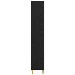 Highboard Μαύρη Οξυά 69,5 x 32,5 x 180 εκ Επεξεργασμένο Ξύλο