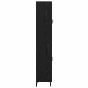Highboard Μαύρη Οξυά 69,5 x 34 x 180 εκ. Επεξεργασμένο ξύλο - Pakobazaar