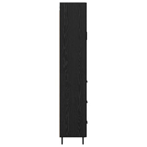 Highboard 2 τμχ. Μαύρη Οξυά 69,5 x 34 x 180 εκ.