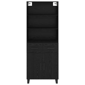 Highboard Μαύρη Οξυά 69,5 x 34 x 180 εκ. Επεξεργασμένο ξύλο - Pakobazaar