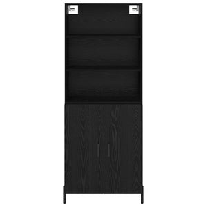 Highboard Μαύρη Οξυά 69,5 x 34 x 180 εκ. Επεξεργασμένο Ξύλο