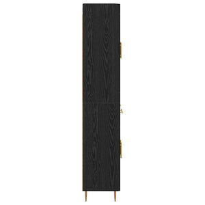 Highboard Μαύρη Οξυά 69,5 x 34 x 180 εκ. Επεξεργασμένο ξύλο - Pakobazaar