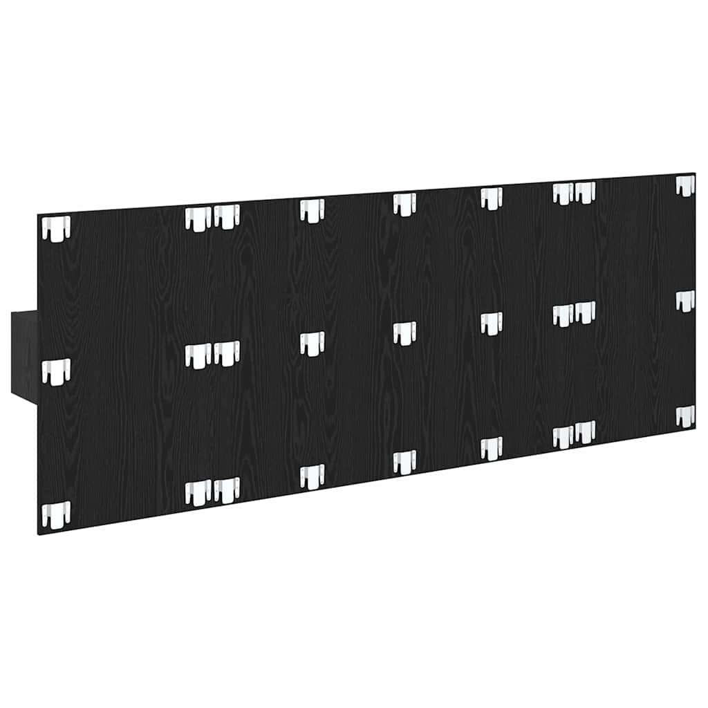 Κεφαλή κρεβατιού με κομοδίνο με συρτάρι 3 pcs Μαύρη Οξυά