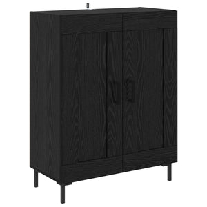 Highboard Μαύρη Οξυά 69,5 x 34 x 180 εκ. Επεξεργασμένο Ξύλο