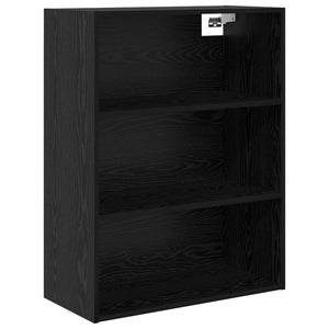 Highboard Μαύρη Οξυά 69,5 x 34 x 180 εκ. Επεξεργασμένο Ξύλο
