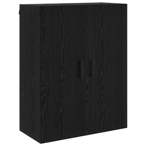 Highboard Μαύρη Οξυά 69,5 x 34 x 180 εκ. Επεξεργασμένο Ξύλο