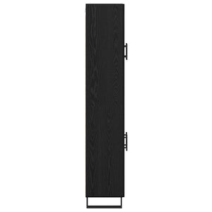 Highboard 2 τμχ. Μαύρη Οξυά 69,5 x 34 x 180 εκ.
