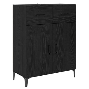 Highboard Μαύρη Οξυά 69,5 x 34 x 180 εκ. Επεξεργασμένο Ξύλο