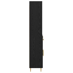 Highboard Μαύρη Οξυά 69,5 x 34 x 180 εκ. Επεξεργασμένο ξύλο - Pakobazaar