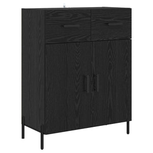 Highboard Μαύρη Οξυά 69,5 x 34 x 180 εκ. Επεξεργασμένο ξύλο - Pakobazaar