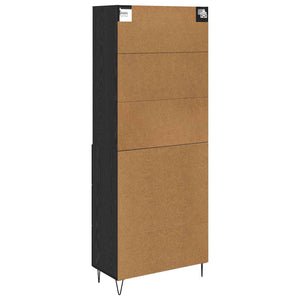 Highboard 2 τμχ. Μαύρη Οξυά 69,5 x 34 x 180 εκ.