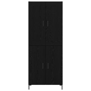 Highboard 2 τμχ. Μαύρη Οξυά 69,5 x 34 x 180 εκ.