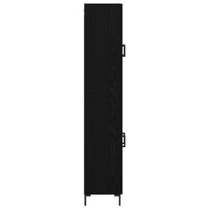 Highboard 2 τμχ. Μαύρη Οξυά 69,5 x 34 x 180 εκ.
