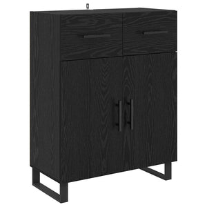 Highboard 2 τμχ. Μαύρη Οξυά 69,5 x 34 x 180 εκ.