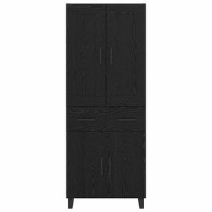 Highboard 2 τμχ. Μαύρη Οξυά 69,5 x 34 x 180 εκ.