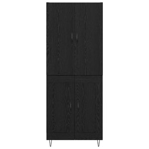 Highboard 2 τμχ. Μαύρη Οξυά 69,5 x 34 x 180 εκ.