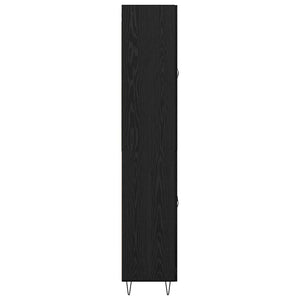 Highboard 2 τμχ. Μαύρη Οξυά 69,5 x 34 x 180 εκ.