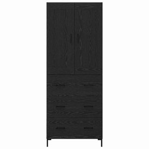 Highboard 2 τμχ. Μαύρη Οξυά 69,5 x 34 x 180 εκ.