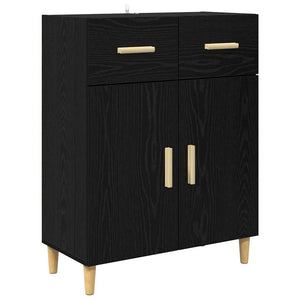 Highboard Μαύρη Οξυά 69,5 x 34 x 180 εκ. Επεξεργασμένο ξύλο - Pakobazaar