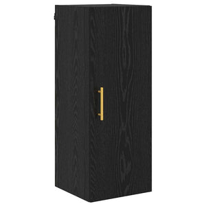 Highboard 2 pcs Μαύρη Οξυά Επεξεργασμένο ξύλο - Pakobazaar