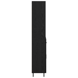 Highboard 2 τμχ. Μαύρη Οξυά 69,5 x 34 x 180 εκ.