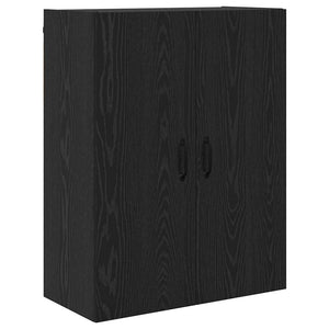 Highboard Μαύρη Οξυά 69,5 x 34 x 180 εκ. Επεξεργασμένο ξύλο - Pakobazaar