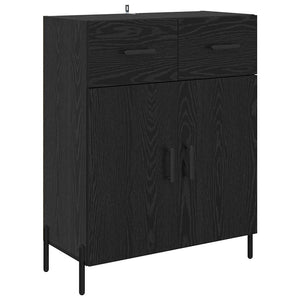 Highboard 2 τμχ. Μαύρη Οξυά 69,5 x 34 x 180 εκ.