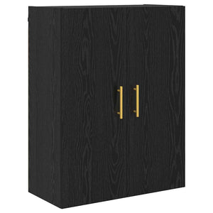 Highboard Μαύρη Οξυά 69,5 x 34 x 180 εκ. Επεξεργασμένο Ξύλο