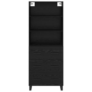 Highboard 2 τμχ. Μαύρη Οξυά 69,5 x 34 x 180 εκ.