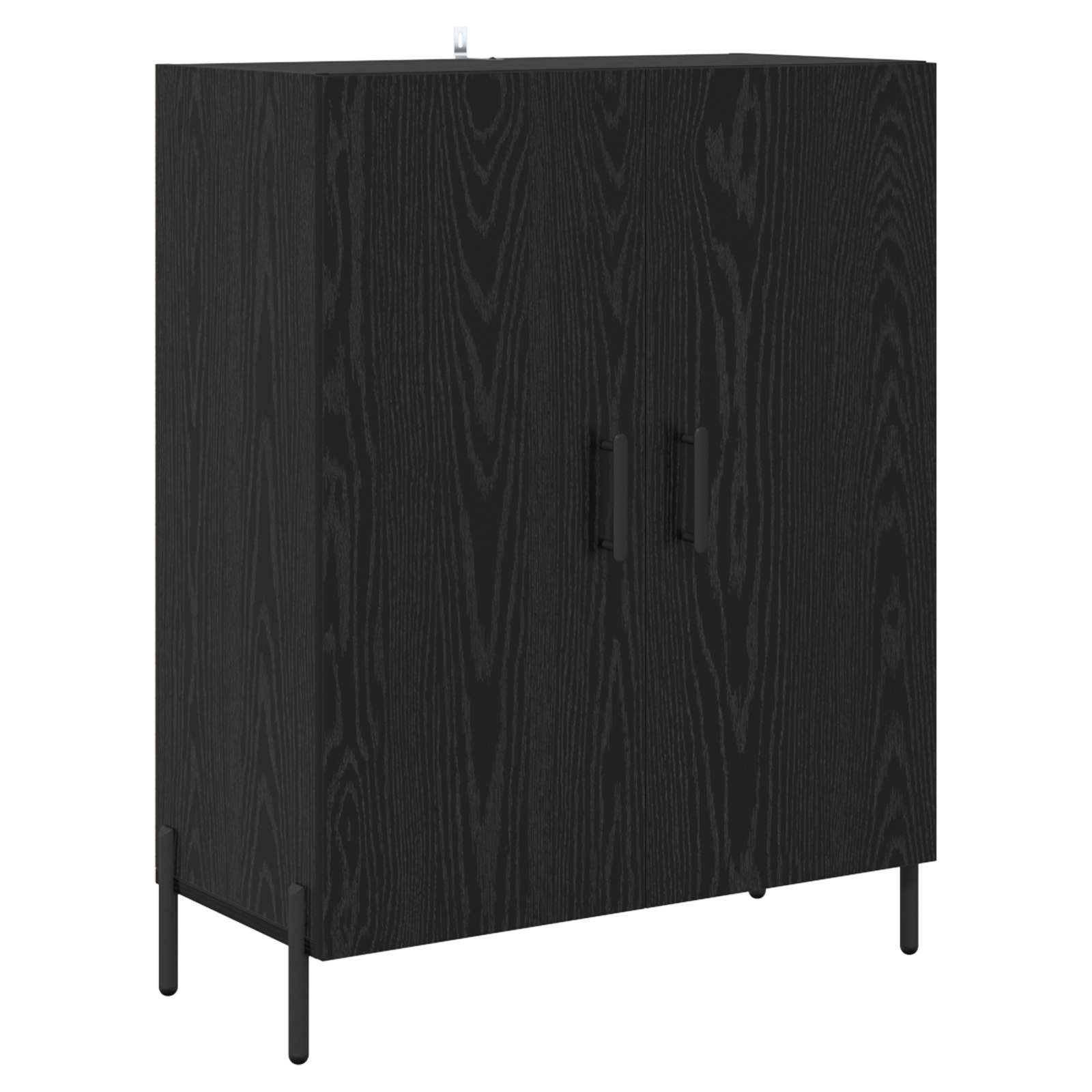 Highboard Μαύρη Οξυά 69,5 x 34 x 180 εκ. Επεξεργασμένο ξύλο - Pakobazaar