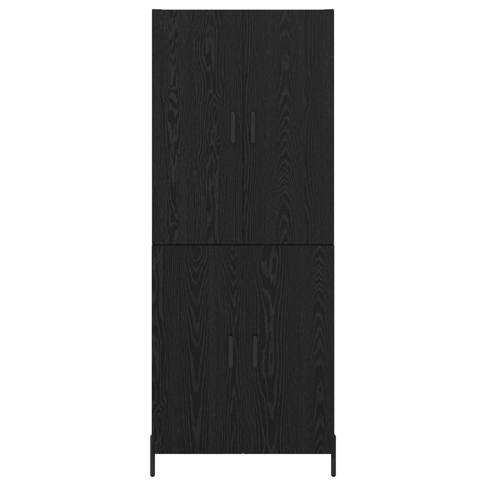 Highboard Μαύρη Οξυά 69,5 x 34 x 180 εκ. Επεξεργασμένο ξύλο - Pakobazaar