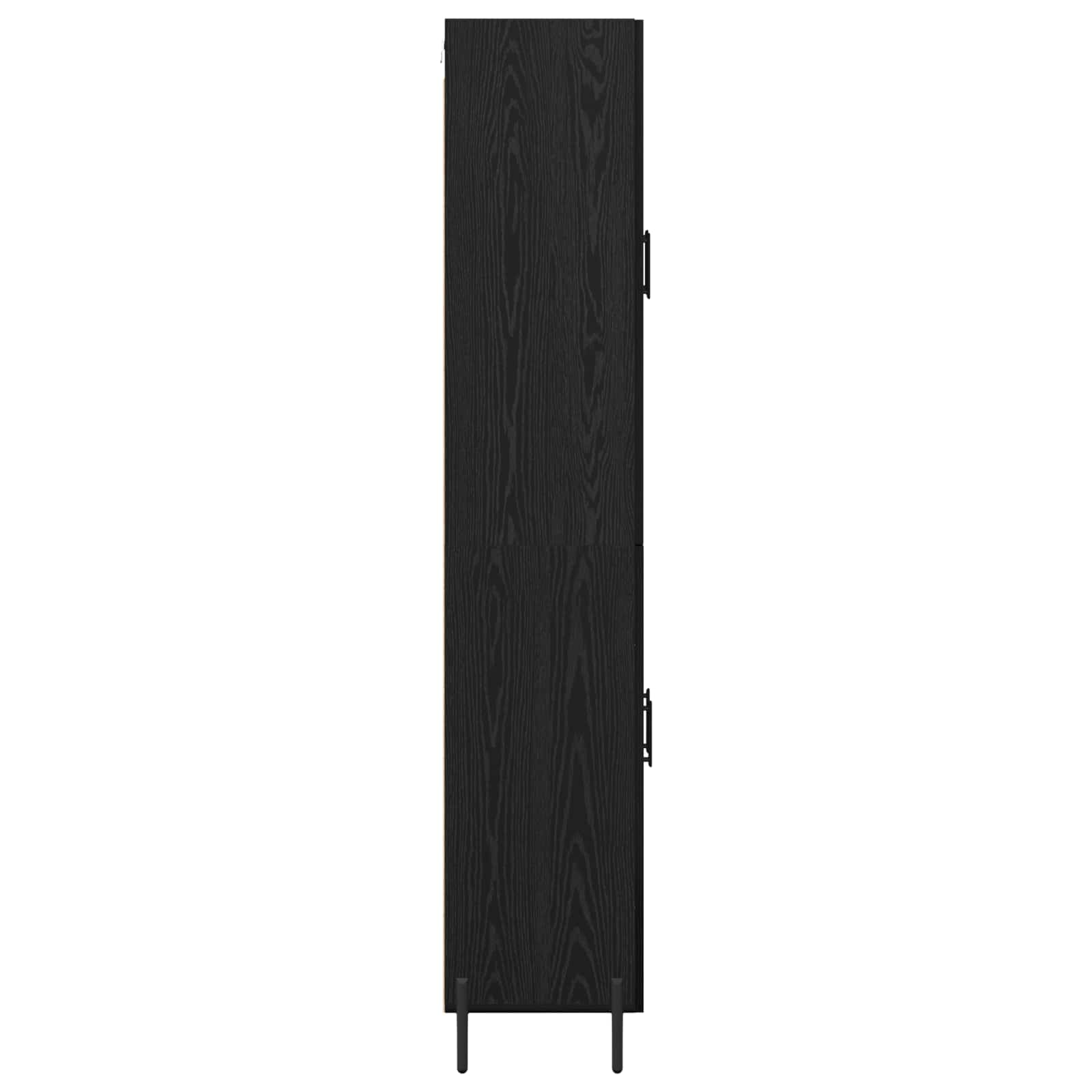 Highboard Μαύρη Οξυά 69,5 x 34 x 180 εκ. Επεξεργασμένο ξύλο - Pakobazaar