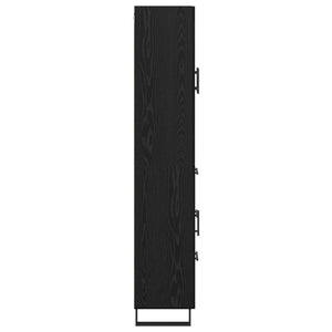Highboard 2 τμχ. Μαύρη Οξυά 69,5 x 34 x 180 εκ.