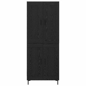 Highboard 2 τμχ. Μαύρη Οξυά 69,5 x 34 x 180 εκ.