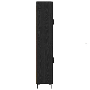 Highboard 2 τμχ. Μαύρη Οξυά 69,5 x 34 x 180 εκ.