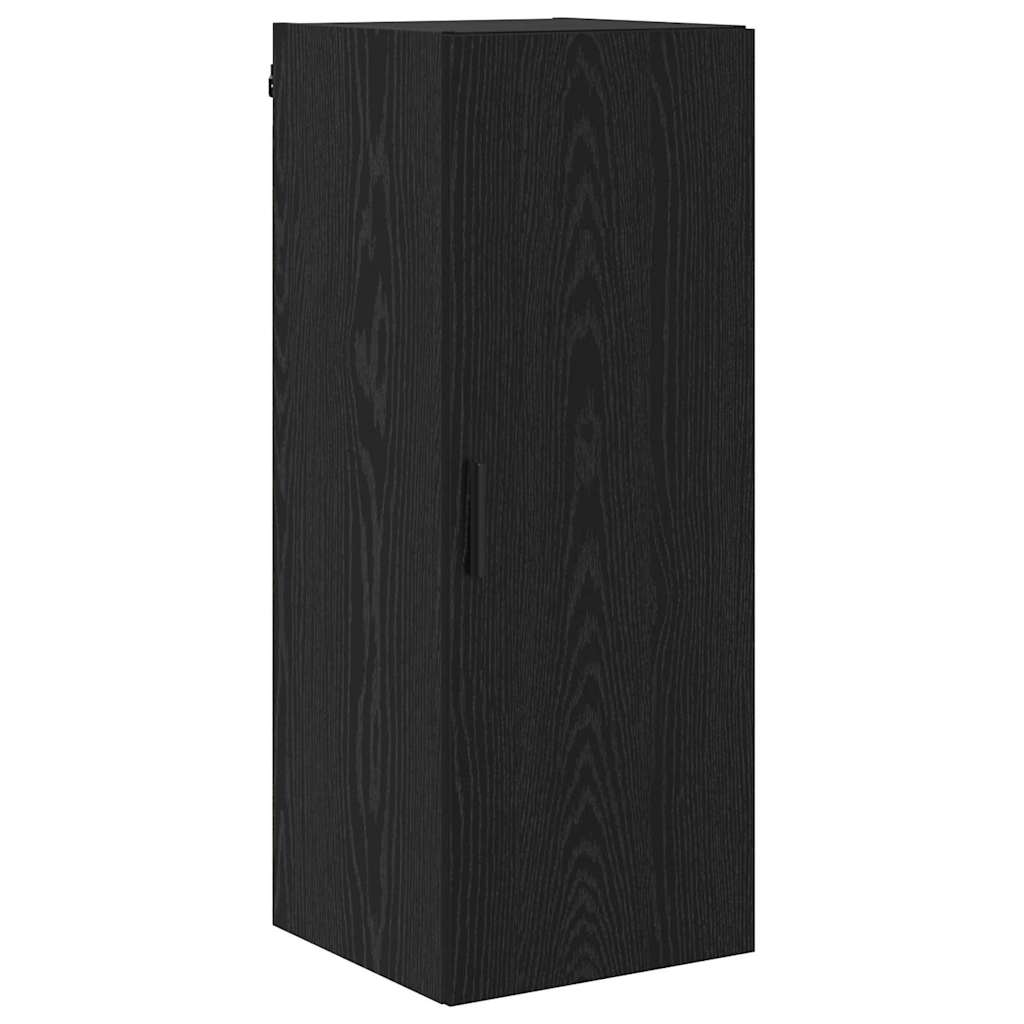 Highboard Μαύρη Οξυά 34,5 x 34 x 180 εκ. Επεξεργασμένο ξύλο